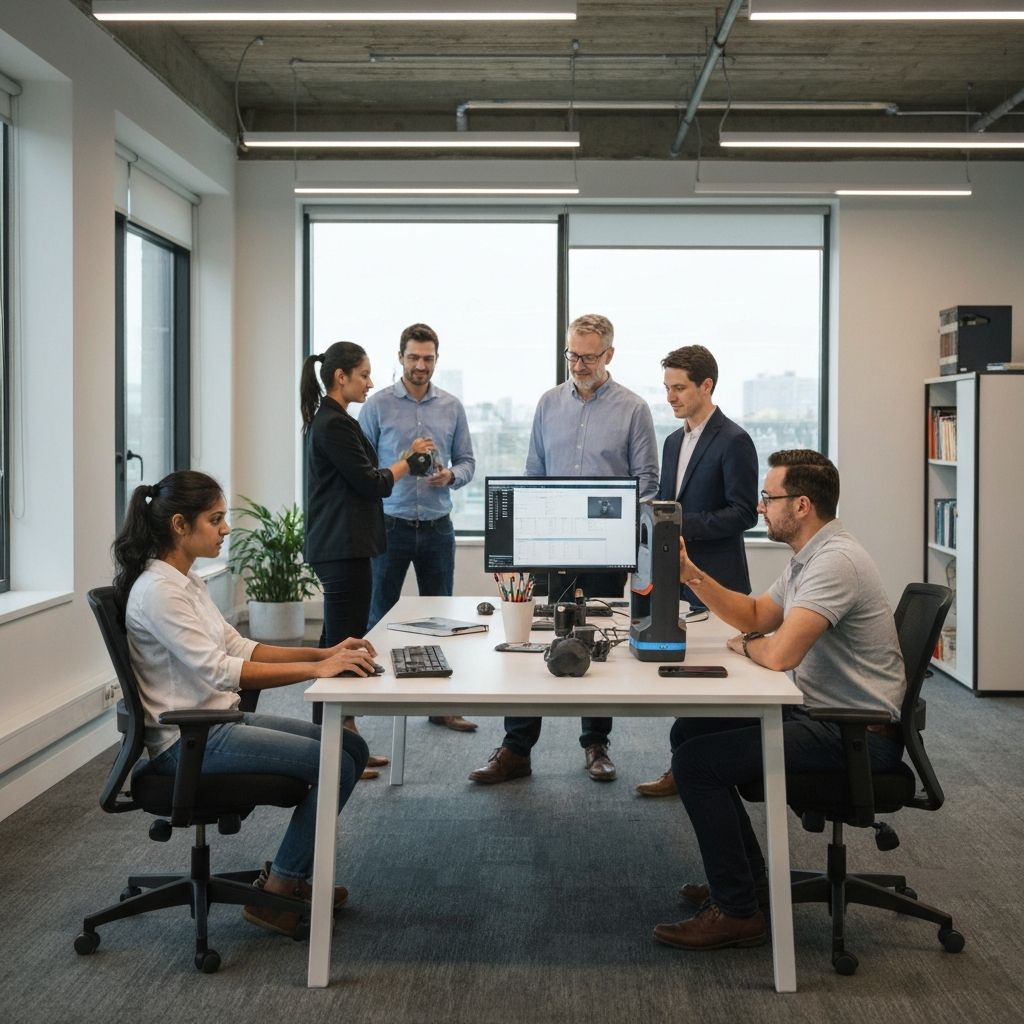 EastVR 3D office and team working on 3D scanning technology